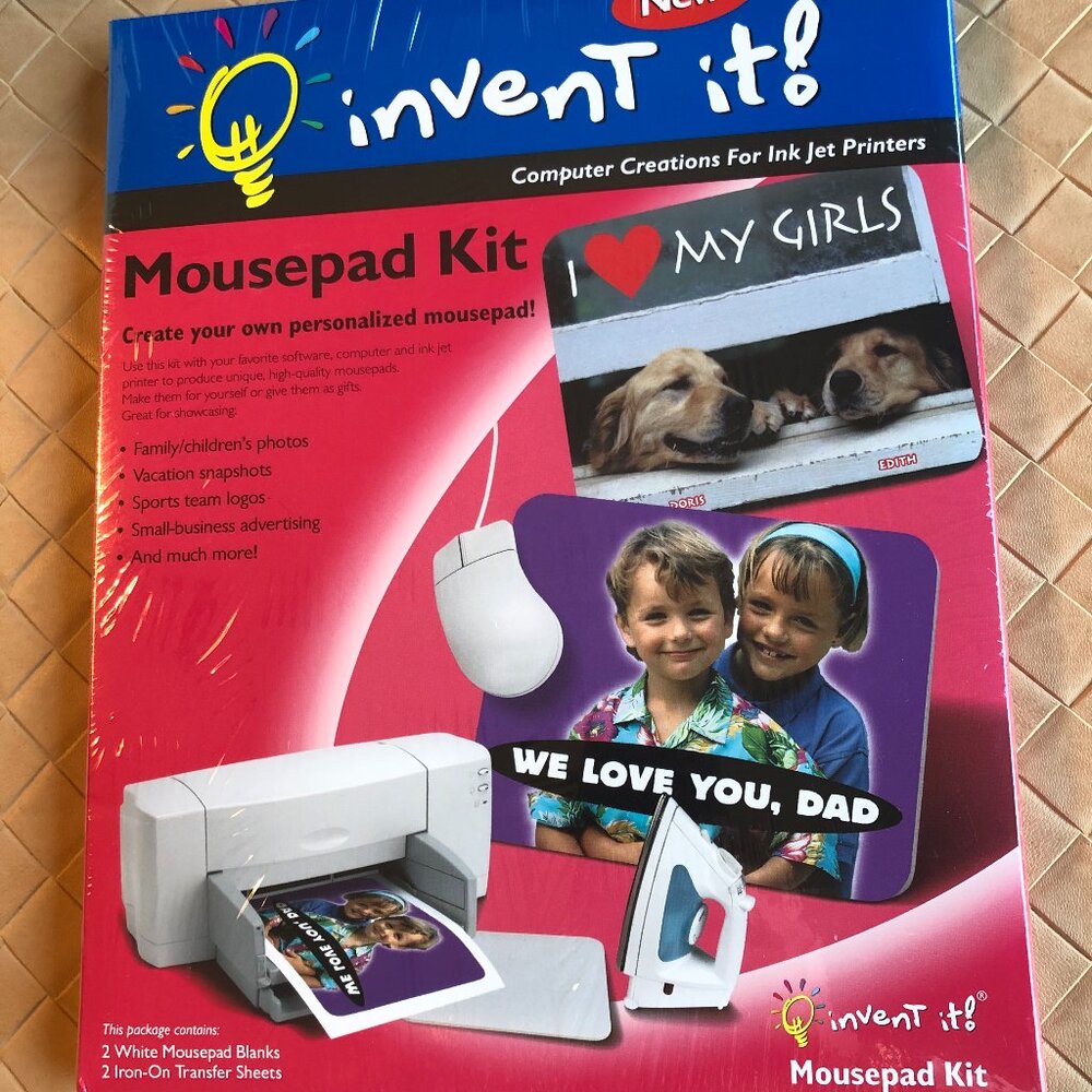 Invent It Mousepad Kit Craft Ink Jet Printers 18417-0 New